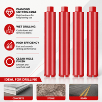 Forets diamantés à noyau humide pour béton, béton armé et maçonnerie de briques - Compatibles SDS PLUS pour le perçage de barres d'armature