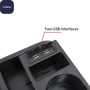 AC-445A Universal Car Front <b>Console</b> Armrest Box PVC Leather with USB Charging Multi-Function Storage Interior Kit - Product Image 5