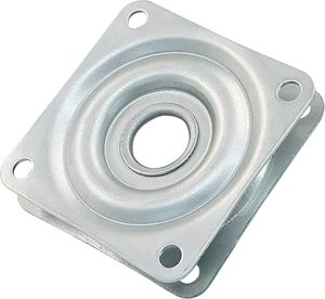 2 Inch Mini Silvery Square Contemporary Metal Lazy Susan <b>Turntable</b> Low Noise 360 Degree Rotating Bearing Plate Display <b>Stand</b> - Product Image 1