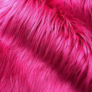 Bán buôn đầy màu sắc dài đống Thảm lông sang trọng 10 cm Fluffy Faux len lông Lông CừU Dài Tóc Vải cho nhà dệt