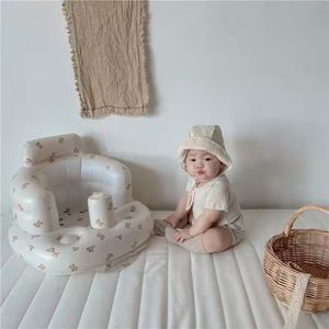 Modern Cute Bear Pattern PVC <b>Inflatable</b> Baby <b>Sofa</b> Chair Easy to Carry for Living Room Bedroom or Apartments - Product Image 2