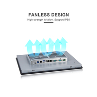 Tableta grande industrial J6412/X6425E de 19 pulgadas, computadora de escritorio todo en uno de baja potencia, Panel de pantalla táctil resistiva Sin ventilador, PC