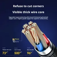 Câble de charge rapide 3 en 1, chargeur universel multi-ports, gaine en nylon tressé pour connecteurs Type C Micro USB, charge rapide