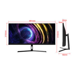 จอภาพสำหรับเล่นเกมความละเอียด165Hz หน้าจอ IPS แบบโค้งแบน24 "27" 34นิ้ว1K 2K 4K จากโรงงาน - Product Image 3
