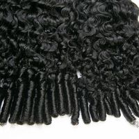 Extensions de cheveux bouclés birmanes au crochet, pré-séparées, sans nœuds, en plumes, mèches de cheveux humains vierges Remy en gros