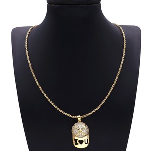 Kalung topi tengkorak wanita, Kalung liontin Zircon tanpa cacat musim panas baru untuk hadiah - Product Image 3