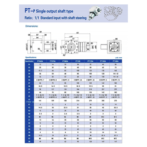 PT-A סדרה 90-מעלות זווית הילוכים פלנטרית הילוכים יחס 3:1 100:1 עבור ציוד פירים - Product Image 5