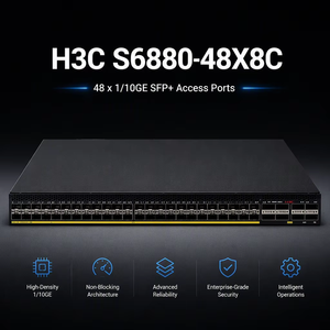 Nouveau commutateur réseau H3C S6880-48X8C en stock, intelligent haute densité avec 8 ports QSFP28 40/100GE et 48 ports SFP+ 1/10GE - Product Image 1