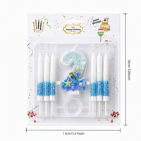Meilleures ventes : Ensemble de bougies d'anniversaire sur le thème de l'océan, chiffres, coquillages, étoiles de mer, paillettes, bougies coniques pour une célébration d'anniversaire mémorable