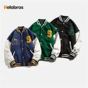 High Quality Custom Letterman Baseball College Jacket Men Embroidered Varsity Jackets