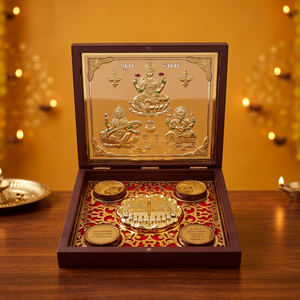 Statue d'Idole de Divinité Hindoue Artisanale Traditionnelle en Acier Inoxydable Plaqué Argent, pour Mandir, Temple Domestique, Puja, Mariage, Diwali - Product Image 3