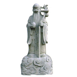 Style chinois Pierre Naturelle Sculpture Grandeur nature Vieux SHOU XING Statues De Jardin <span class=keywords><strong>En</strong></span> Pierre Sculpture Le Dieu De La Longévité - Product Image 3