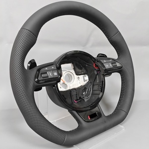Volant en cuir noir amélioré en gros pour Audi A4 A5 S4 S5 B8 A6 A7 S7 C7 <span class=keywords><strong>RS6</strong></span> - Product Image 2