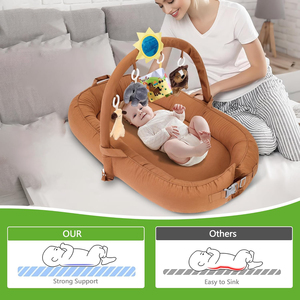 Culla <span class=keywords><strong>per</strong></span> <span class=keywords><strong>Neonati</strong></span> con Giocattoli Sospesi, Nido <span class=keywords><strong>per</strong></span> Bambini Traspirante e Confortevole in Cotone, Culla Portatile <span class=keywords><strong>per</strong></span> Viaggi - Product Image 5