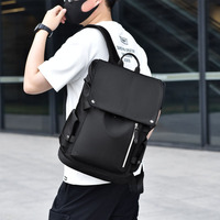 Sac à dos professionnel imperméable en tissu Oxford avec port USB pour homme, idéal pour l'université, le bureau, l'école, avec motif lettres, sac de voyage pour ordinateur portable