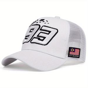 Cappellino da Baseball per Moto 93 Ricamato con Numero, Cappello Trucker in Rete per Corsa e Sport - Product Image 5