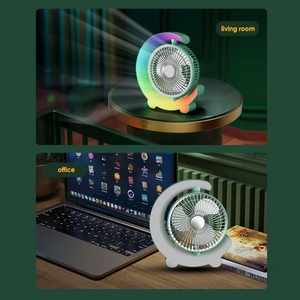 Nouveau mini ventilateur portable, recharge USB, silencieux, avec lumières LED, ventilateur de camping, vent puissant, adapté à la maison, au bureau et à l'école - Product Image 5