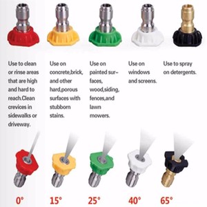 Compatible avec <span class=keywords><strong>Karcher</strong></span> K2-K7 25 °   Buse de nettoyeur haute pression verte, embout de pulvérisation en métal pour peinture/bois/revêtement, nettoyage intensif - Product Image 6