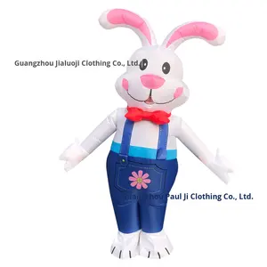 Disfraz de mascota inflable Unisex para adultos de Halloween, disfraz de fiesta de conejo, vaca, Rana, payaso - Product Image 4