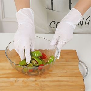Nitrile Pvc Blended <b>Plastic</b> <b>Gloves</b> 24cm Thickening Waterproof Solid Color For Kitchen Dishwashing Household Chores - Product Image 3