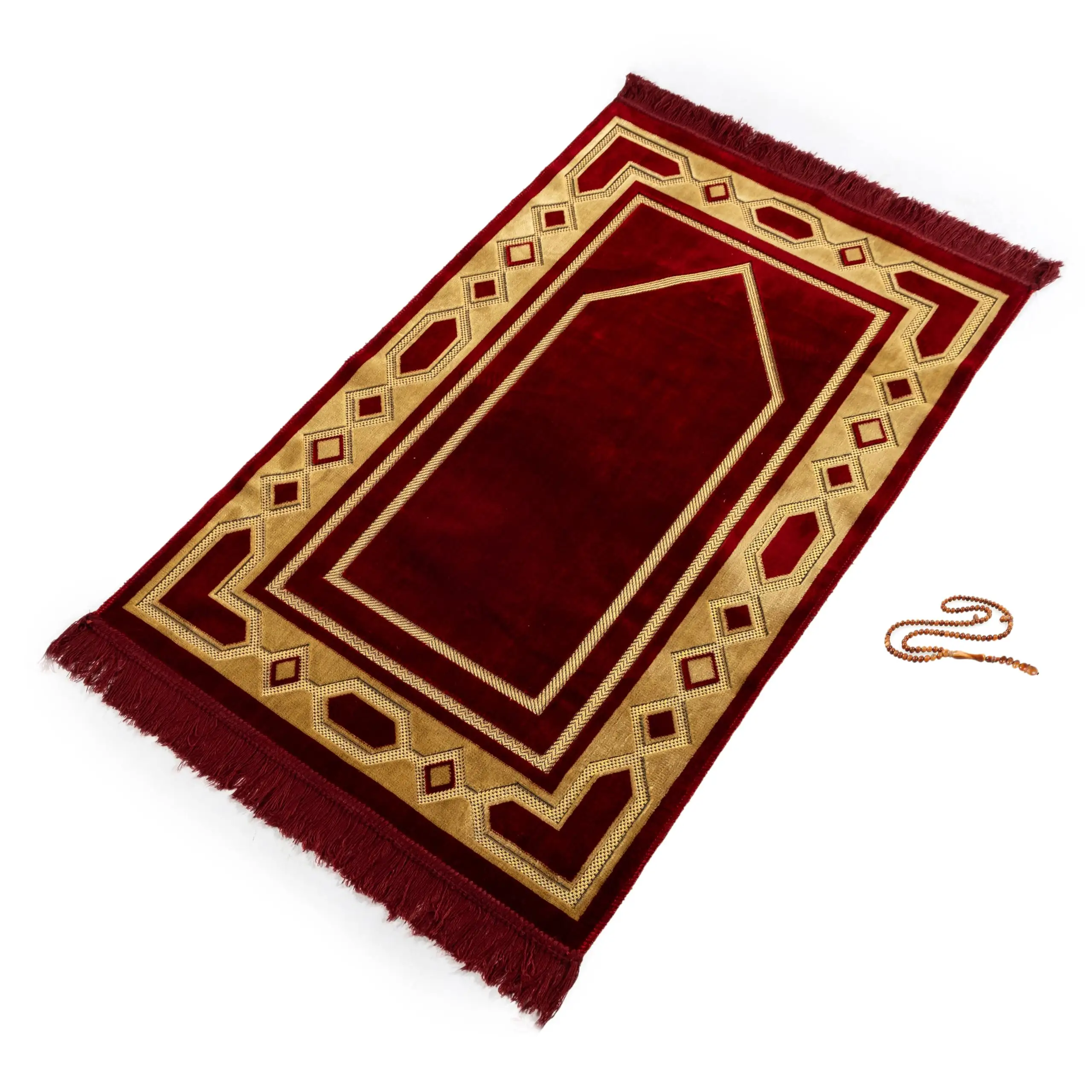 Factory custom anti slip Islam prayer rug Muslim prayer folding mats