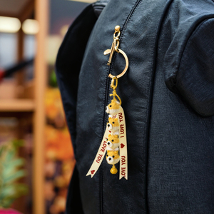 Handmade móc sang trọng Móc khóa đồ chơi mini Keychain Quà tặng tự làm trang trí sợi Túi Mặt dây chuyền Đen lợn vịt quyến rũ chuỗi Keychain - Product Image 2