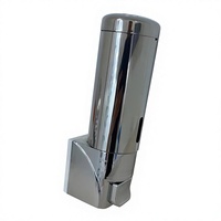 Distributeur de savon mural sans contact en ABS avec couvercle en acier inoxydable, finition chromée, design moderne, pour hôtels, 300 ml, prix usine