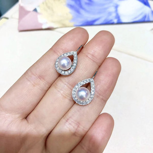 Orecchini a Goccia Lucidi con Perle Imitate, Orecchini a Gancio Semplici per Uso Quotidiano, Gioielli Regalo - Product Image 5