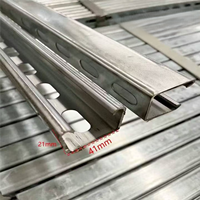 Support triangulaire en acier peint en forme de C, résistant aux tremblements de terre, pour galerie de tubes photovoltaïques, épaisseur 2 mm, taille 41x21