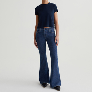 Camiseta <span class=keywords><strong>de</strong></span> Moda para <span class=keywords><strong>Mujer</strong></span> con Logotipo Personalizado, 100% Algodón, Manga Corta, Cuello Redondo, Camiseta Básica Cómoda para <span class=keywords><strong>Mujer</strong></span> - Product Image 3