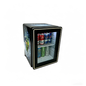 NE-21CR Round Corner 21 Liter Small Mini Fridge Lockable Beverages Display Compressor <b>Compact</b> <b>Refrigerator</b> - Product Image 2