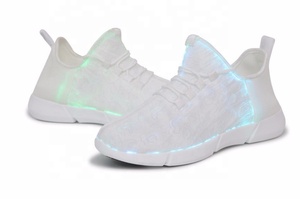 Fashion Dynamic Dark Glow ricarica USB tessuto a rete Ghost Dance Soft LED Glow Shoes For Father - Product Image 4