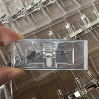 Badge transparent en plastique interchangeable avec pince crocodile pour affichage de nom sur badge nominatif de supermarché ou de lieu de travail