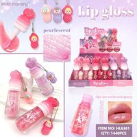 Nouveau produit populaire : Coffret de maquillage mignon avec gloss à lèvres et rouge à lèvres à chaîne suspendue, effet gloss aqueux