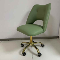 Chaise de pédicure professionnelle pour salon de beauté, base dorée, moderne, luxueuse, réglable en hauteur, tabouret de technicien