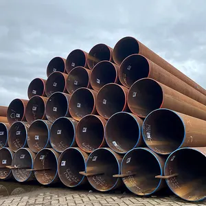 Plain-End API 5L X60 LSAW Steel 18m Length Pipe For Maritime Structures