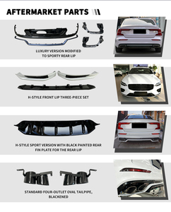 Kit carrosserie H-style pour Volvo S60 <span class=keywords><strong>V60</strong></span>, Spoiler avant et arrière, Lame de pare-chocs, Diffuseur avant - Product Image 2