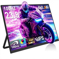 Monitor Portátil AHXJKA de 23.8 Pulgadas con Pantalla Grande, Soporte Ajustable, 100Hz, USB-C/ 100% SRGB FHD IPS, 2 Altavoces, 2000:1