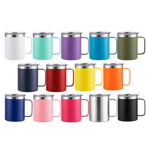 Vasos Personalizados de 12, 14 y 16 Onzas con Recubrimiento en Polvo, Doble Pared Aislada al Vacío, para Viajes, Campamento y Café, con Asa - Product Image 6