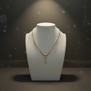 Pendentif élégant en or en forme de Y dokiyu pour femmes, bijou de mode traditionnel pour fêtes et mariages, longue chaîne - Product Image 3