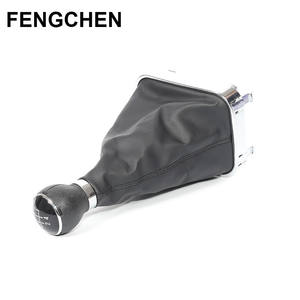 Fengchen – housse de levier de vitesse en cuir Pu, manuelle, 5 ou 6 vitesses, pour voitures Volkswagen, Style classique - Product Image 1