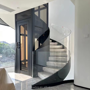 Al Aire Libre 2-4 pisos ascensores hidráulicos residenciales para el hogar/puerta automática Villa ascensor casa ascensor vidrio ascensores domésticos - Product Image 1