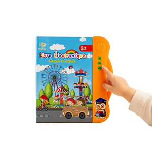 Libro de Lectura Táctil Educativo Multilingüe para Niños, Juguete Interactivo de Audiolibro con Función de Sonido y Voz - Product Image 1