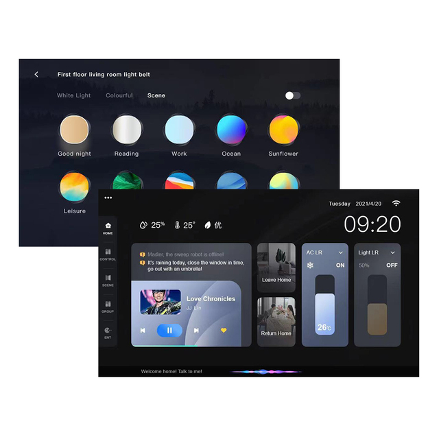 Zigbee Wireless Gateway 8 Inch Smart Home Control Panel Alexa Google Home Integration Tuya Centrale Control Host Android