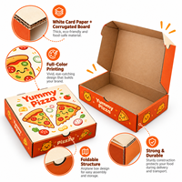 Boîtes d'emballage personnalisées pour la pâtisserie, la pizza, les desserts, les plats à emporter, boîtes pliables en carton ondulé épais