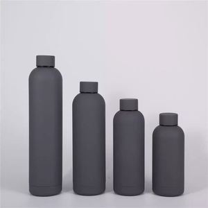 Custom Logo Rubber Painting Vacuum <b>Thermos</b> <b>Bottle</b> American Style Small Mouth Sports Water <b>Bottle</b> With Strap - Product Image 4