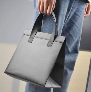 Bolsa Térmica Reutilizable Ecológica con Logotipo Personalizado al por Mayor, Bolsa de Almuerzo Aislada de Tela No Tejida para Alimentos - Product Image 4