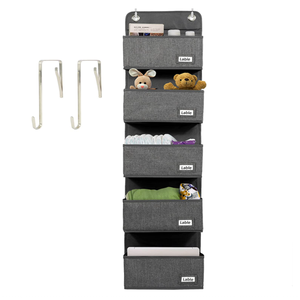 <span class=keywords><strong>Organisateur</strong></span> de porte suspendu pliable avec 5 grandes poches <span class=keywords><strong>organisateur</strong></span> <span class=keywords><strong>mural</strong></span> en <span class=keywords><strong>tissu</strong></span> pour salle de bain, garde-manger, pépinière - Product Image 1