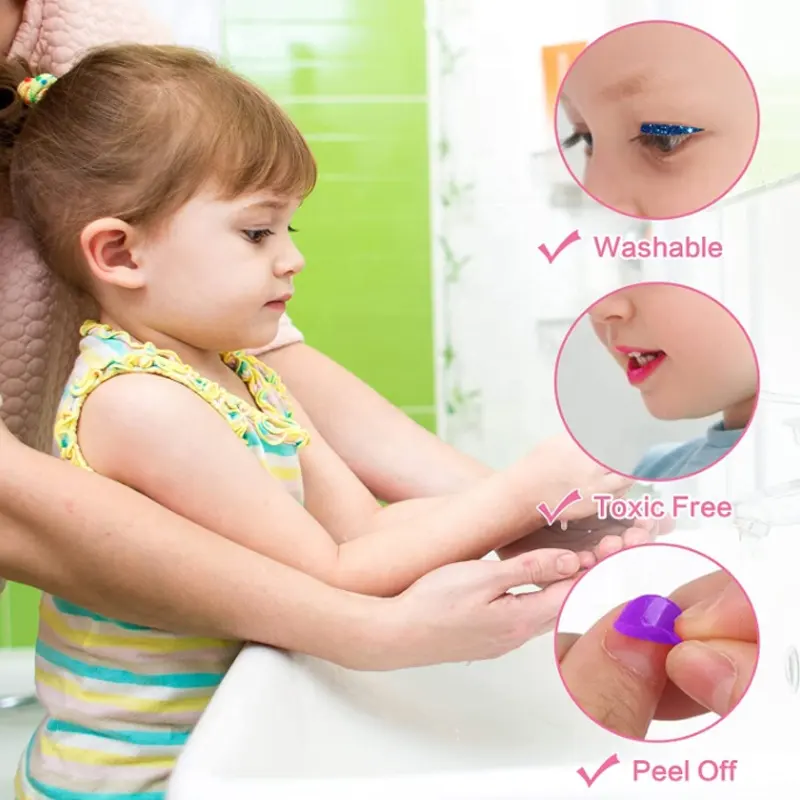 Conjunto de cosméticos de alta calidad para niños y niñas, juguetes de maquillaje Nail Art