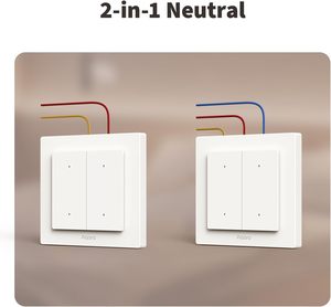 Interruptor de Luz Inteligente con Enchufe Europeo Automático, Panel de Pared de 4 Botones y 2 Canales para Apple HomeKit Scene Controller - Product Image 3